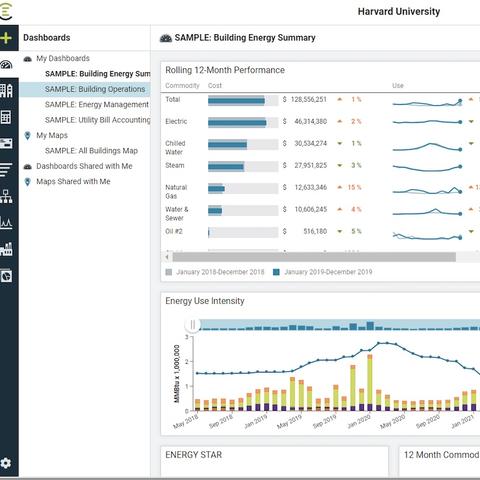 EnergyCAP Dashboard Screenshot